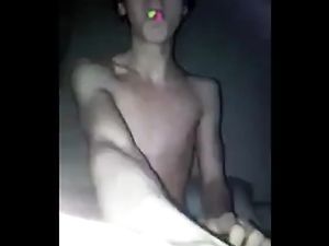 Teen eats own cum