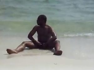 jerking off at the beach