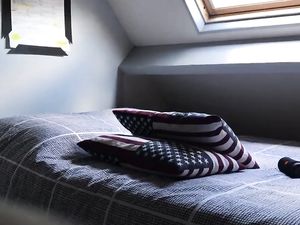 American flag pillow humping orgasm