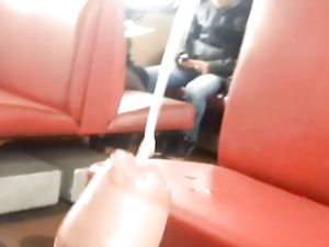 Big cum in train