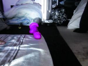 DEEP INSIDE ME WITH MY HUGE PURPLE DILDO