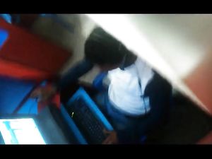 Str8 spy guy cum in his hand in cyber cafe